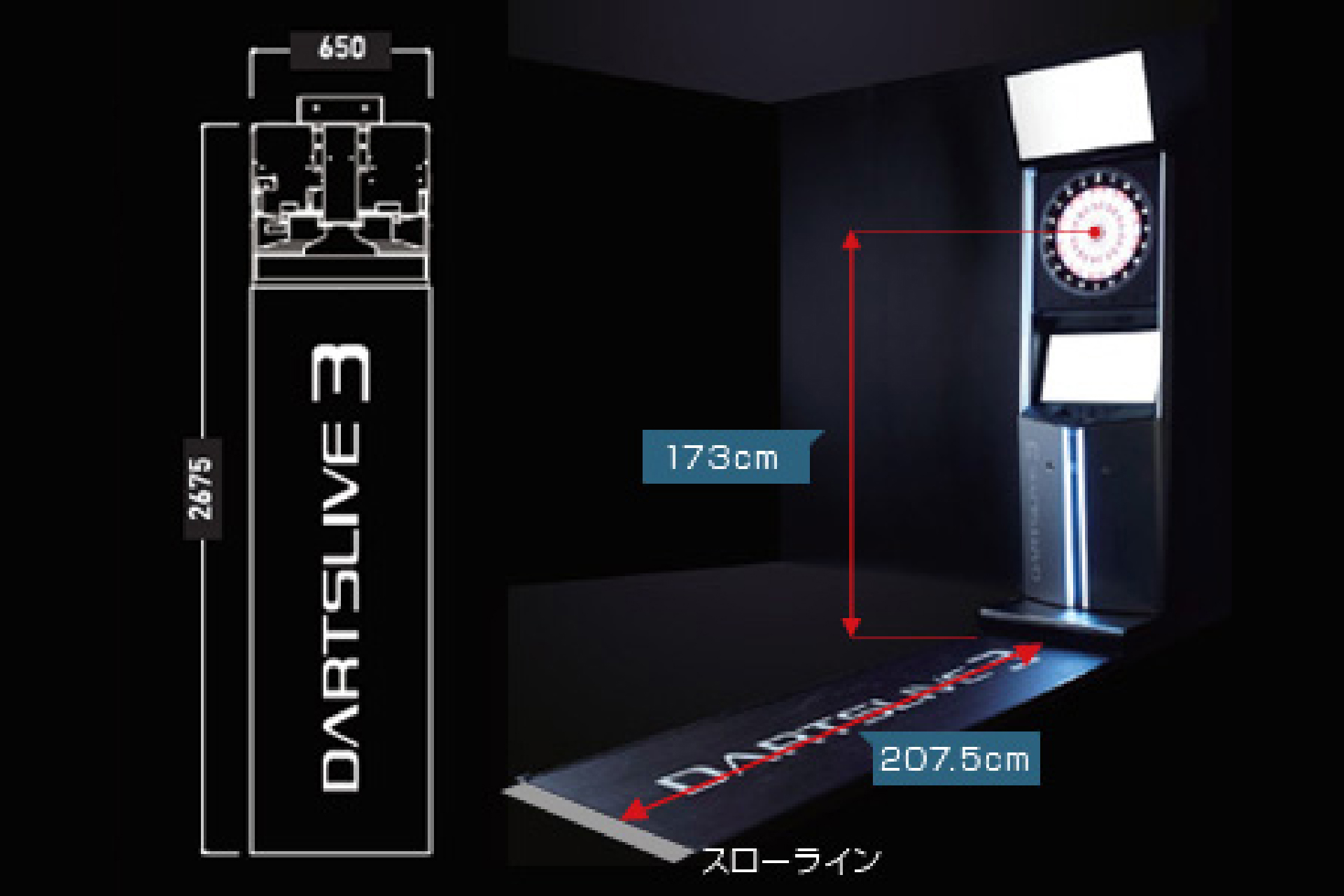 DARTSLIVE3 設置スペース